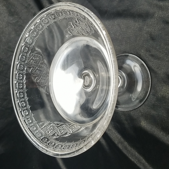 EAPG McKee & Bros. Jewel Diagonal Band Pedestal Compote Bowl - Picture 12 of 16